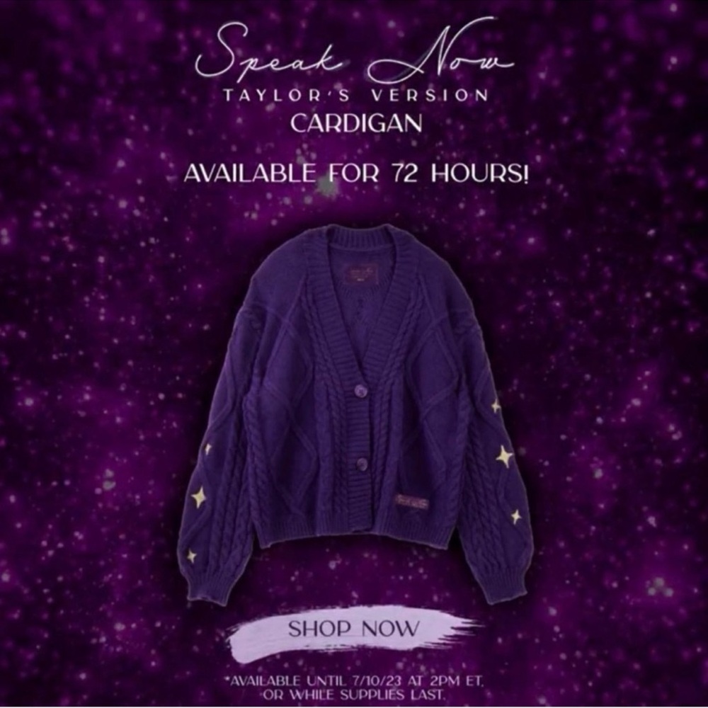 Taylor Swift Speak Now Cardigan